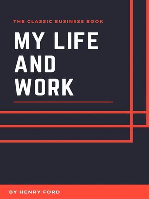 cover image of My Life and Work